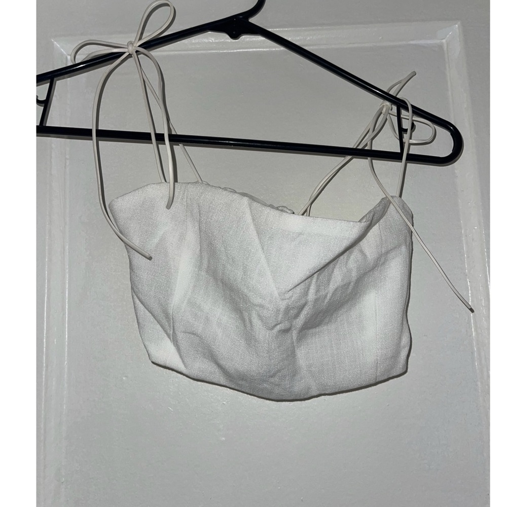 Meshki White Top with tied straps
